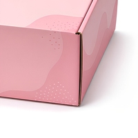 Boîte d'expédition en carton personnalisée rose pour abonnement, emballage pour la vente au détail
