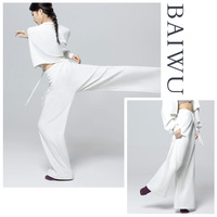 124112093 Baiwu femmes et filles danse moderne jambe droite pratique pantalon ample Yoga Leggings Style pantalon