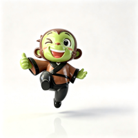 Sculpture de personnage de dessin animé singe en résine personnalisée, figurine mignonne de Kung Fu, ornement artistique pour jardin extérieur, taille et couleur personnalisables