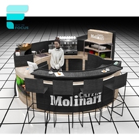 Kiosque d'aliments, comptoir de café chaud, moderne, élégant, personnalisé, pour centre commercial Mobile