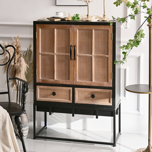 Buffet de rangement en bois ART NEST avec 2 tiroirs et portes pour salle à manger, hôtel, salon ou cuisine - Product Image 4