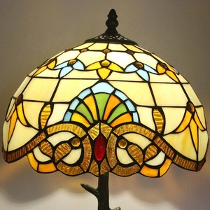 LongHuiJing 12 Inch European Baroque Lampshade Desk Lights Tiffany Glass Lamp Bedroom <b>Bedside</b> Home <b>Table</b> Lamps - Product Image 3