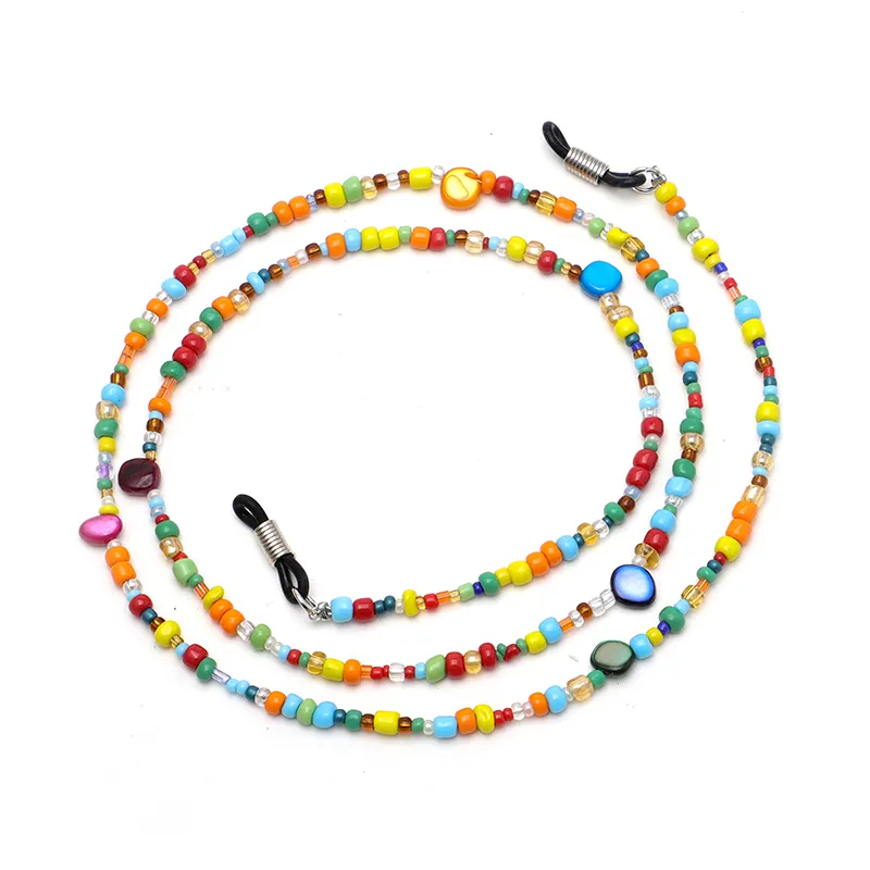 Hot-selling Rainbow Shell Beaded Summer Fashion Glasses Decorative Accessories Glasses Anti-skid Chain