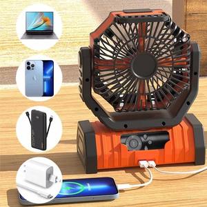 Portable 20000mAh Rechargeable Multifunctional Desk <b>Fan</b> with 3 Light Colors Remote Control for Outdoor Camping - Product Image 1