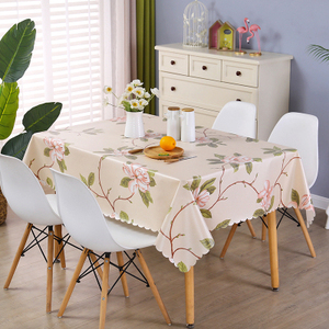 HuiHe maison PVC couverture de <span class=keywords><strong>Table</strong></span> nappe imperméable fête d'anniversaire cuisine <span class=keywords><strong>toile</strong></span> <span class=keywords><strong>cirée</strong></span> <span class=keywords><strong>pour</strong></span> nappe de noël <span class=keywords><strong>ronde</strong></span> - Product Image 4