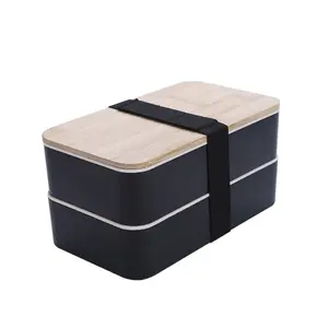 eco friendly bamboo fiber bento lunch box food storage biodegrade custom / bamboo container lunchbox