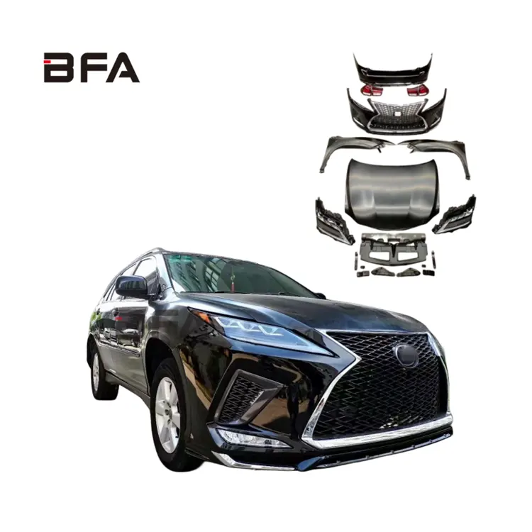 Actualizaciones para Lexus RX330 2004-2008 Reemplazo RX350 Parachoques delantero y trasero rejilla capó guardabarros faros luz trasera kit de carrocería