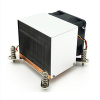 Lga2011 2u Cpu Cooler Avec Base En Cuivre et Ailettes 120w Tdp 12v 4pin Pwm 104*75*67mm pour Pc Server Cpu Cooler Radiateur