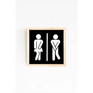 Tableau encadré en bois fait main pour salle de bain/WC, tailles 20x20 et 30x30 - Product Image 2