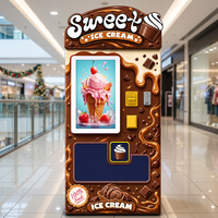 Distributeur automatique de crème glacée commerciale, machine à desserts glacés à service libre