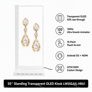 ป้ายดิจิตอลและจอแสดงผล <span class=keywords><strong>OLED</strong></span> โปร่งใสขนาด55นิ้วหน้าจอสัมผัส4K หน้าจอสัมผัสบางพิเศษป้ายดิจิตอลและการแสดงผล - Product Image 4