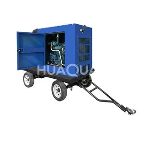 Motor diesel de emergência móvel 90kw autoescorvante para controle de inundação, conjunto de bomba de água para reboque, alimentado por Yuchai/Weichai/Ricardo