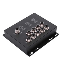 InMax Fabricant Commutateur M12 10/100/1000M Chemin de fer ip67 ip65 Étanche X-code 8 ports Gigabit Commutateur réseau ethernet industriel