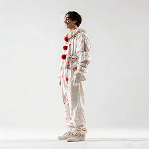 Costume de Clown Sanglant d'Halloween pour Adulte, <span class=keywords><strong>Tenue</strong></span> de Cosplay <span class=keywords><strong>Joker</strong></span> - Product Image 3