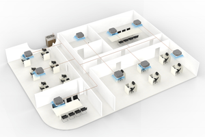 Système de climatisation VRF GMVX, capacité de refroidissement et de chauffage, climatiseur modulaire commercial HVAC, climatisation centrale avec unités intérieures cassette 1 voie - Product Image 3