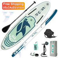 FUNWATER livraison gratuite livraison directe OEM vente en gros 10'6 "sous-marin gonflable Stand up Paddle Board SUP Paddleboard