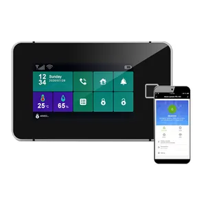 2022 newTuya smartlife Home Security WiFi GSM Touch Screen Full Alarm System Fingerprint Unlock Alarm System