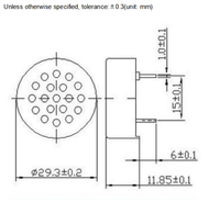 Haut-parleur miniature JL JL-198 3013 Dia 30MM*13MM 8Ohm 1W à broches pour PCB, haut-parleur à haute décibels de type broche pour serrure à empreinte digitale