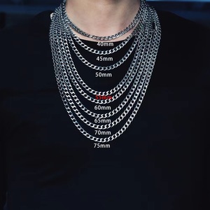 Cadenas Cubanas Estilo Miami Hip Hop Al Por Mayor Chapadas en Oro PVD de 14K, 18K y <span class=keywords><strong>24K</strong></span>, Collar de Acero Inoxidable, Joyería para Hombre - Product Image 5