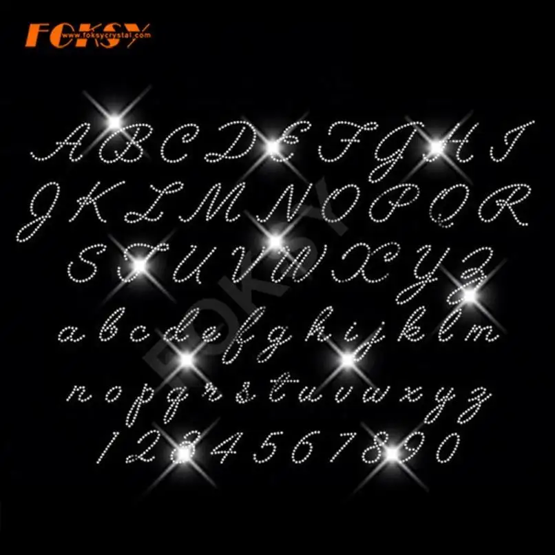 Лист с буквами алфавита, Переводные стразы, номер 0-9, дизайн со стразами горячей фиксации