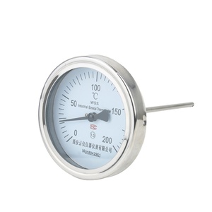 Thermomètre bimétallique avec jauge de température RTD, cadran à double échelle industriel, boîtier en acier inoxydable, pour CVC et tuyauterie de process - Product Image 1