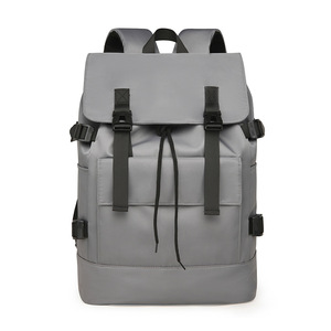 Mochila con cordón ajustable de gran capacidad, estilo norteamericano y europeo, informal con tapa, moderna y genial para hombre - Product Image 1