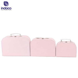 Boîte en papier artisanale, écologique, personnalisée, couleur unie, carrée, en carton, avec poignée, boîte à bagages en papier - Product Image 3
