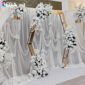 Arco Dorado LEDA para Decoración de Fiestas, Arco de Acero Inoxidable Brillante con Espejo para Fondo de Escenario de Boda - Product Image 4