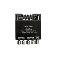 Carte amplificateur numérique ZK-ST21 à puce TPA3221, 2.1 canaux, 100W+100W+200W, modules et kits électroniques pour subwoofer