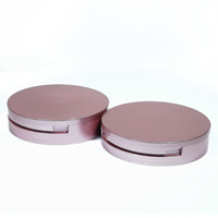 Boîte à poudre double couche cosmétique vide personnalisée Boîte ronde multicolore en option scellée Boîte à ombre avec plaque d'étain et bouffée