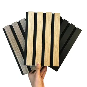 Acoustic Slat Panel Wood Modern Interior Sound Proof Wall Decoration akupanel Acoustic Wall Panels