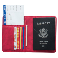 Portefeuilles de passeport en cuir PU personnalisé, porte-passeport et porte-cartes améliorés, Combo pour femmes et hommes