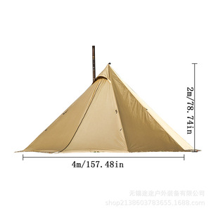 Carpa Piramidal de 2m, 210T Poliéster, de una Sola Capa, para Tres Estaciones, con Estacas y Bolsa de Almacenamiento - Product Image 3