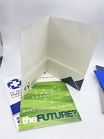 Carpeta de Presentación de Marca con 2 Bolsillos, Servicio de Impresión Personalizada, Carpeta de Documentos con Relieve UV, Carpeta de Catálogo Empresarial Corporativo