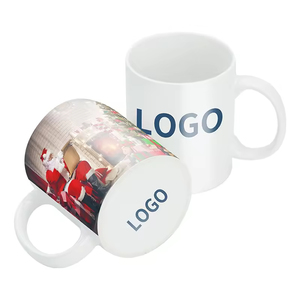 Tazas de Cerámica Blancas de 11 oz al Por Mayor con Asa de Color para Sublimación, Taza Blanca Personalizada para Amantes del Café - Product Image 3