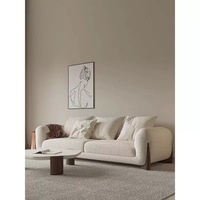 Juego de Sofás Modulares de Terciopelo de Diseño Moderno con Patas de Madera, Sofá Seccional Personalizado para Salas de Estar de Hoteles y Villas