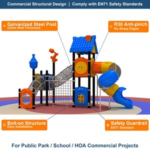 SageDelightRides ODM Module <span class=keywords><strong>de</strong></span> parc renforcé avec filet <span class=keywords><strong>de</strong></span> sécurité pour enfants, en LLDPE et tubes en acier galvanisé, pour campus et places publiques, Fabricant - Product Image 2