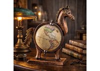 Nouveau Design 2026 Globe Terrestre Classique en Laiton Écologique pour Maison et Bureau Vente Directe Usine Artisanat Indien Haute Qualité