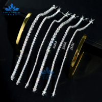 Collier chaîne tennis en diamant cultivé en laboratoire Bracelet certifié CVD IGI Vvs Iced Out Argent 925 9K 10K 14K 18K Chaîne diamant