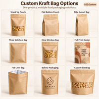 Différents types de sacs d'emballage alimentaire imprimés Sac en papier d'emballage alimentaire jetable résistant à l'huile et aux fuites Sac en papier kraft avec logo personnalisé