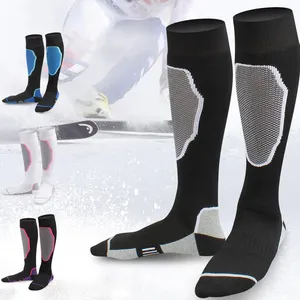 Kaus Kaki Olahraga Cepat Kering Luar Ruangan Musim Dingin Kaus Kaki Ski Setinggi Lutut Hangat Termal KOMPRESI Pria