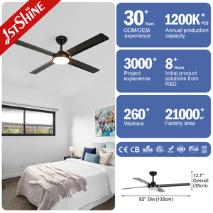 Ventilateur de <span class=keywords><strong>plafond</strong></span> 1stshine avec pales en ABS, qualité commerciale, personnalisable OEM/ODM, moteur DC innovant à économie d'énergie avec lumière LED - Product Image 3
