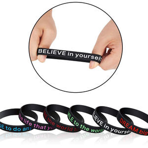Pulseras de Silicona con Diseño Geométrico Inspirador Dream Big, Paquete de 6, Resistentes al Agua, Motivacionales, Decorativas - Product Image 5