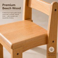 Chaise pour enfants en bois de hêtre Chuangjin, hauteur d'assise 26 cm, style Montessori, pour maternelle et garderie, vente en gros, fabricant