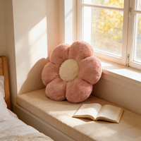 Coussin de siège en peluche en forme de fleur, coussin de sol rond doux et moelleux, coussin de canapé pour la décoration de la maison, de la chambre et du salon, vente en gros