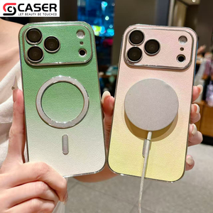 <span class=keywords><strong>Coque</strong></span> de téléphone magnétique <span class=keywords><strong>en</strong></span> PU dégradé pour iPhone 13-17 <span class=keywords><strong>avec</strong></span> anneau diamanté électroplaqué, couleur dégradée, antichoc et protection d'objectif d'appareil photo - Product Image 2