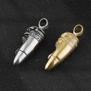 เครื่องประดับสแตนเลสแฟชั่นใหม่สำหรับผู้ชาย สร้อยคอจี้รูปหัวกะโหลก มีสินค้าพร้อมส่ง - Product Image 4