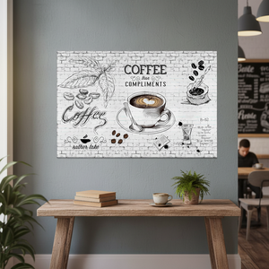 งานศิลปะบนผ้าใบพิมพ์ลายสวยงาม - ของขวัญสำหรับคนรักกาแฟที่สามารถปรับแต่งได้อย่างลงตัว ผ้าใบห่อหุ้ม - Product Image 3