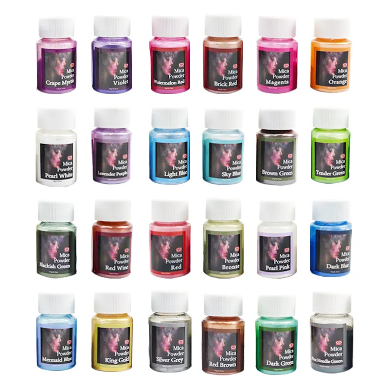 New Arrival 24 Colors Wholesale Makeup Grade Dye Cosmetic Pigment Lipstick Colour For Soap Colorant Color Mica Pearl Powder