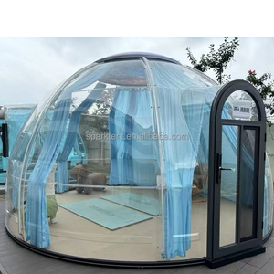 Hot Selling Outdoor Resorts Impermeável Policarbonato <span class=keywords><strong>Dome</strong></span> com banheiro